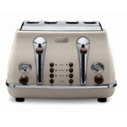 DeLonghi Icona Vintage 4-Slice Toaster – Cream